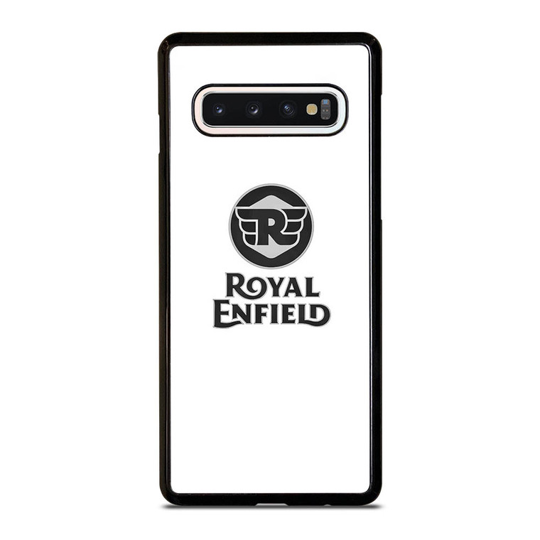 ROYAL ENFIELD WHITE LOGO Samsung Galaxy S10 Case