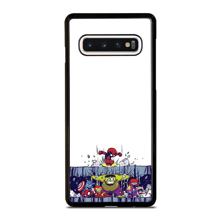 SPIDERMAN VS ALL MARVEL HEROES KAWAII Samsung Galaxy S10 Case SPIDERMAN VS ALL MARVEL HEROES KAWAII Samsung Galaxy S10 Case