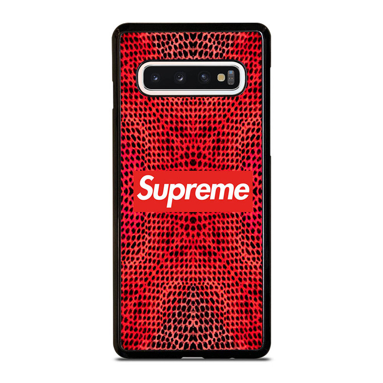 SUPREME RED SNAKE SKIN Samsung Galaxy S10 Case