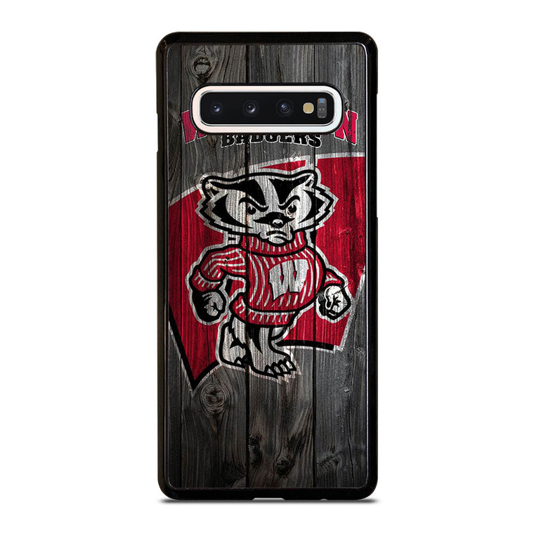 WISCONSIN BADGER WOODEN LOGO Samsung Galaxy S10 Case