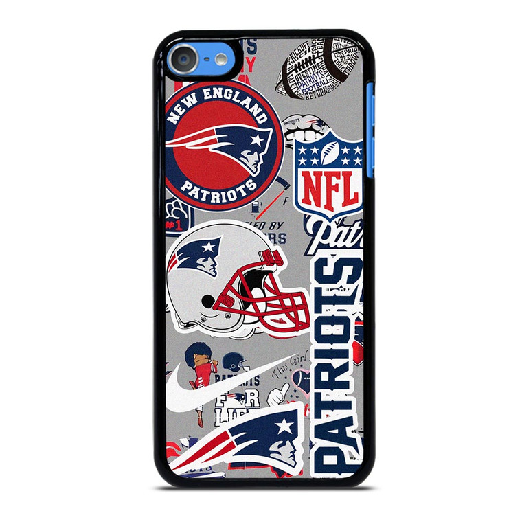 NEW ENGLAND PATRIOTS NFL STICKER BOMB iPod Touch 7 Case