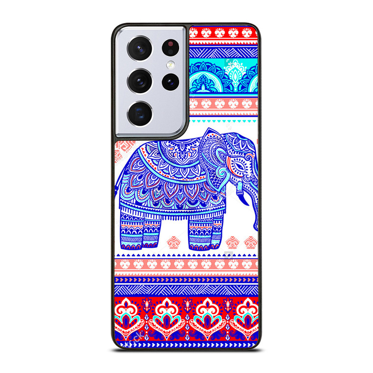 TRIBAL ORNAMENTSTOCK VECTOR ELEPANT Samsung Galaxy S21 Ultra Case