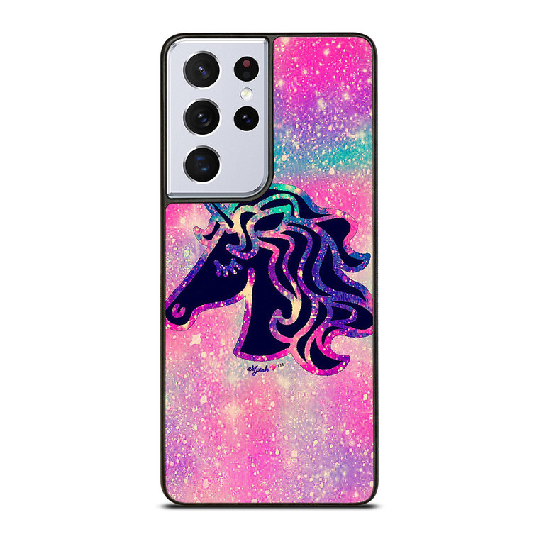 UNICORN HORSE GLITTER Samsung Galaxy S21 Ultra Case
