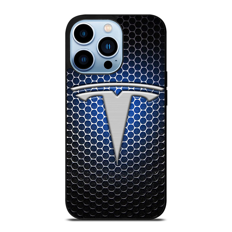 TESLA LOGO BLUE LIGHT iPhone 13 Pro Max Case