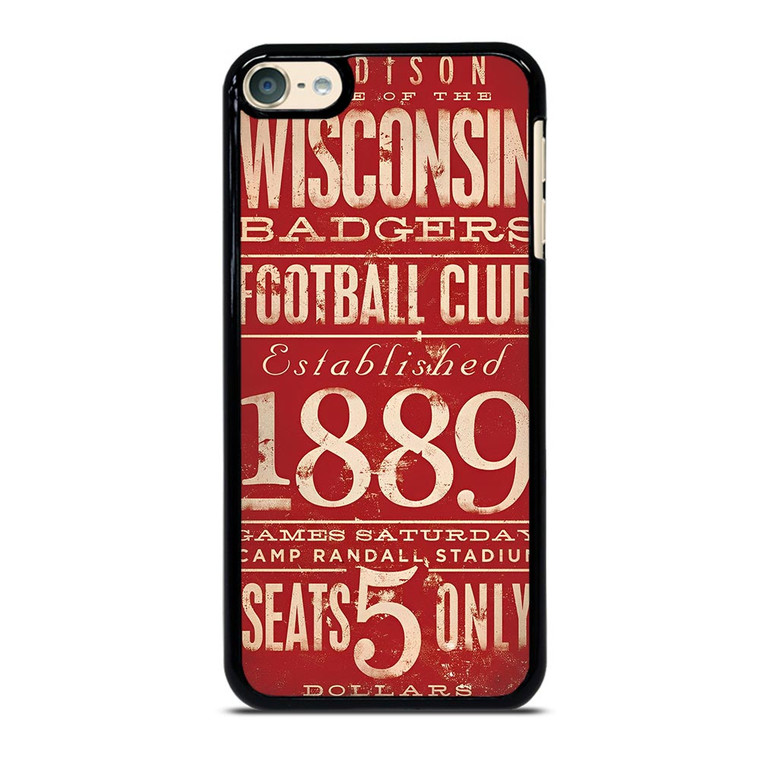 WISCONSIN BADGER OLD TICKET iPod Touch 6 Case