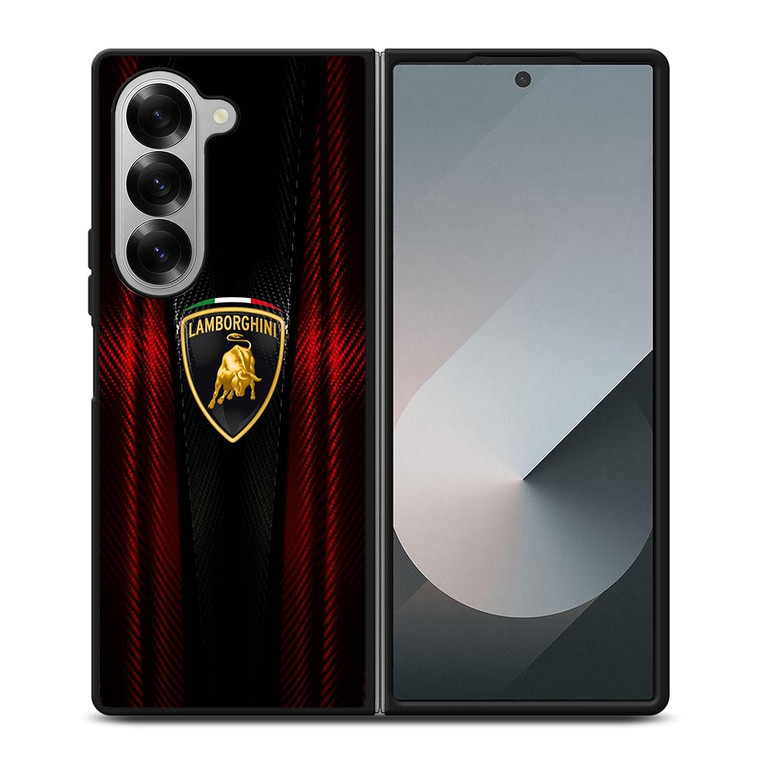 LAMBORGHINI RED CARBON Samsung Galaxy Z Fold 6 Case Cover
