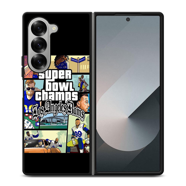 LOS ANGELES RAMS CHAMPIONS CARTOON Samsung Galaxy Z Fold 6 Case Cover