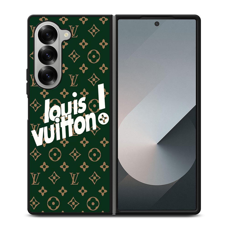 LOUIS VUITTON GREEN LOGO Samsung Galaxy Z Fold 6 Case Cover LOUIS VUITTON GREEN LOGO Samsung Galaxy Z Fold 6 Case Cover
