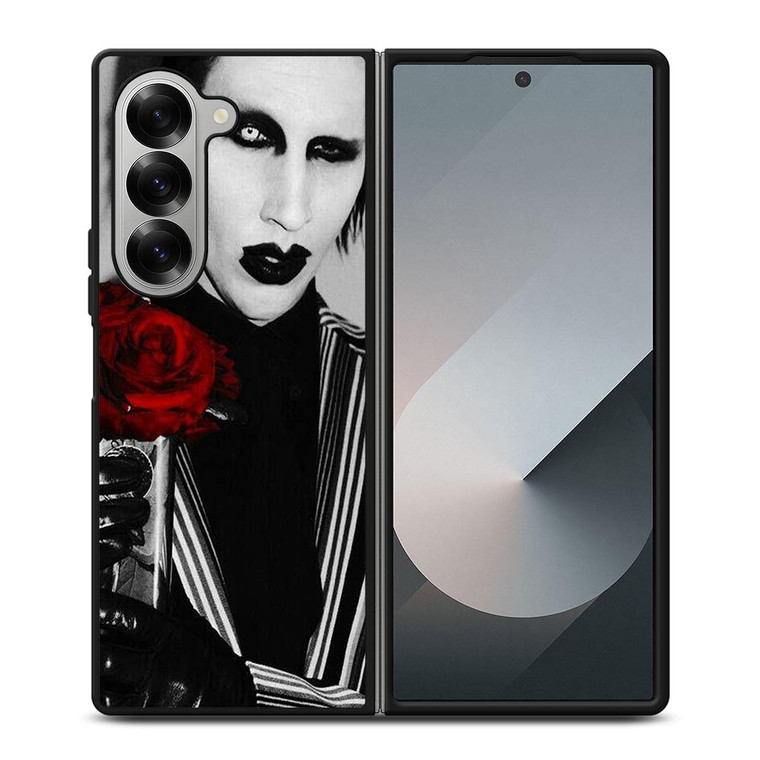 MARILYN MANSON GOTH FACE Samsung Galaxy Z Fold 6 Case Cover
