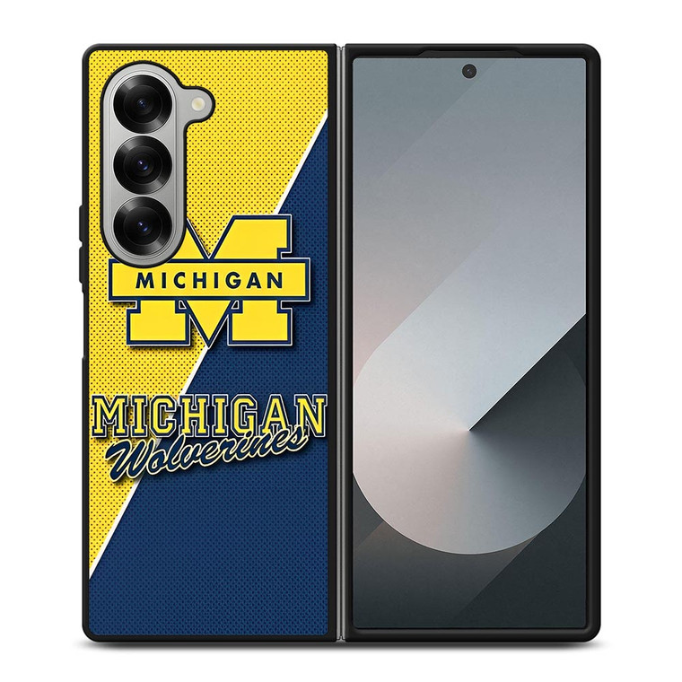 MICHIGAN WOLVERINES FOOTBALL BADGE Samsung Galaxy Z Fold 6 Case Cover