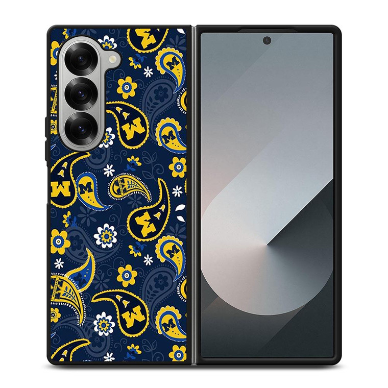 MICHIGAN WOLVERINES PATTERN Samsung Galaxy Z Fold 6 Case Cover