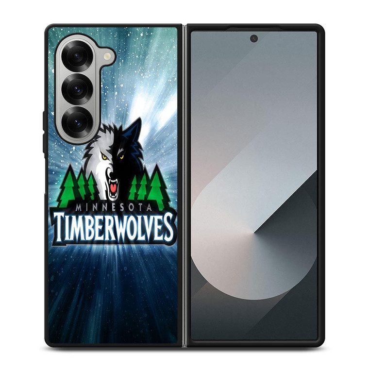 MINNESOTA TIMBERWOLVES SHINY SYMBOL Samsung Galaxy Z Fold 6 Case Cover