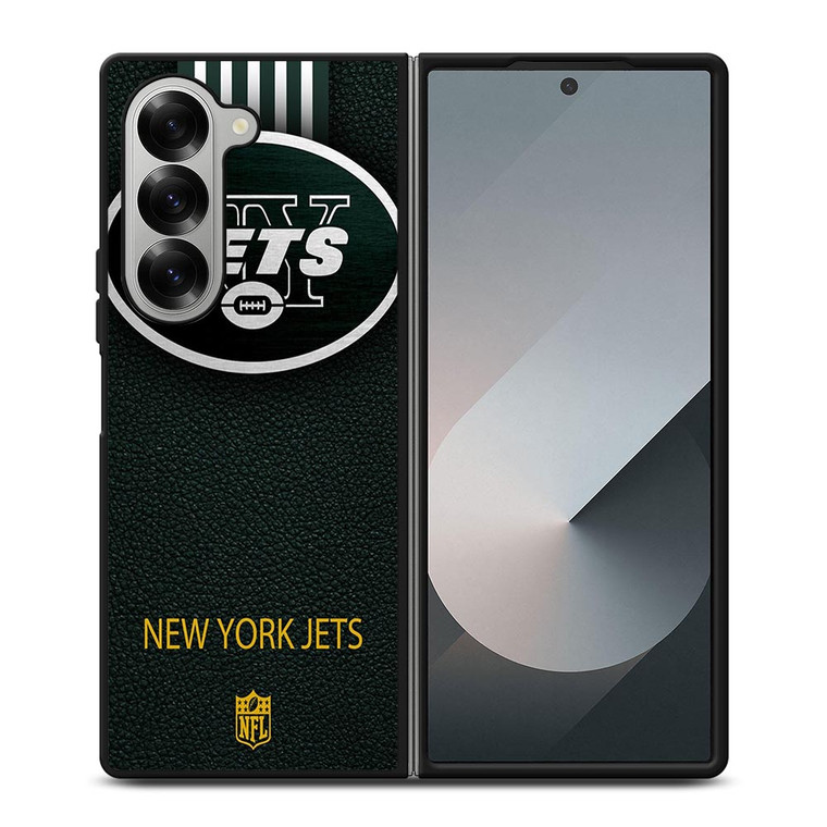 NEW YORK JETS LEATHER LOGO Samsung Galaxy Z Fold 6 Case Cover