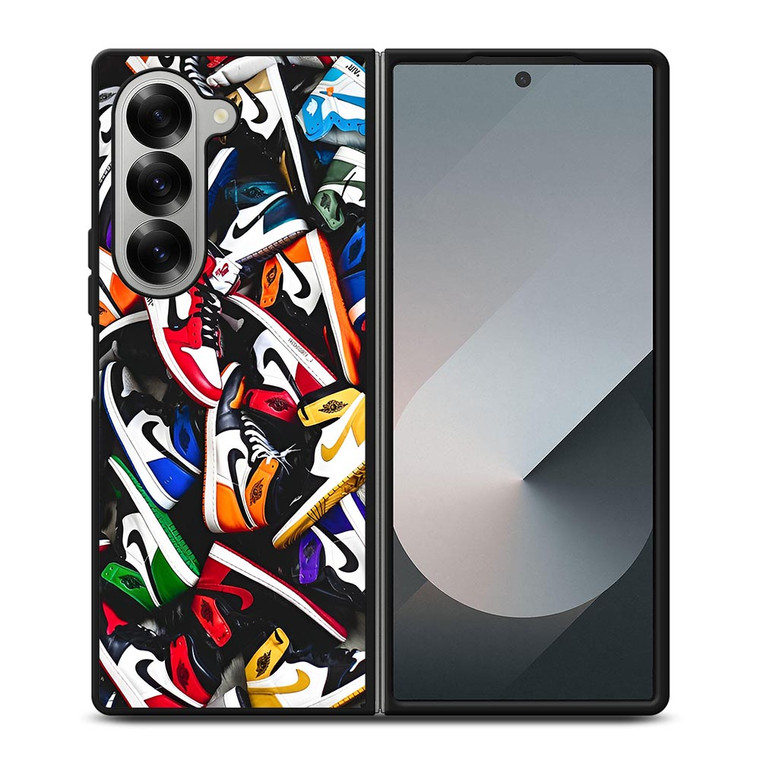 NIKE AIR JORDAN SNEAKERS COLLAGE Samsung Galaxy Z Fold 6 Case Cover