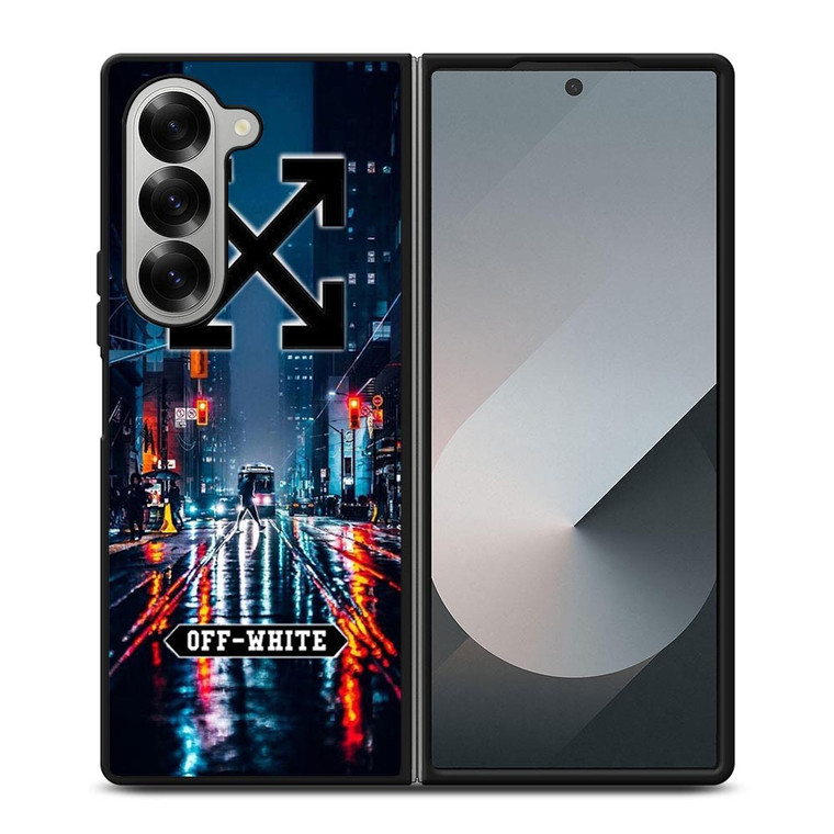 OFF WHITE NIGHT CITY Samsung Galaxy Z Fold 6 Case Cover
