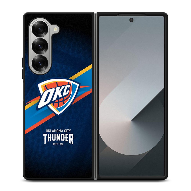 OKLAHOMA CITY THUNDER NBA TEAM Samsung Galaxy Z Fold 6 Case Cover