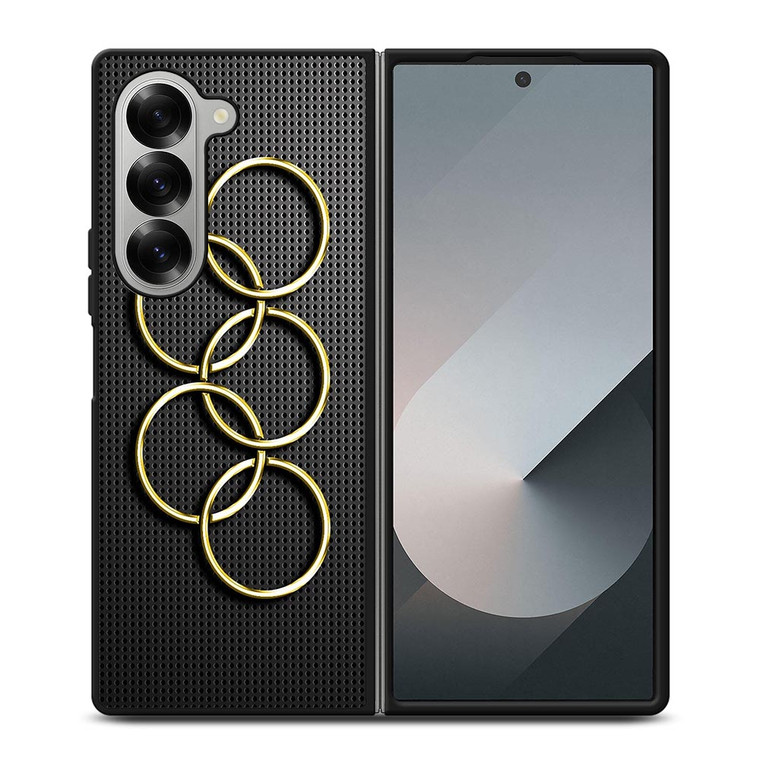 OLYMPIC RINGS GOLD CARBON Samsung Galaxy Z Fold 6 Case Cover