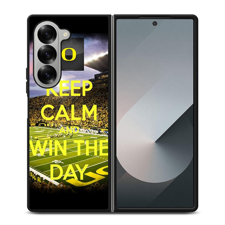 OREGON DUCKS WIN THE DAY Samsung Galaxy Z Fold 6 Case Cover
