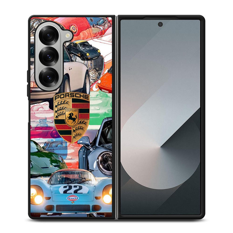 PORSCHE COLLAGE POSTER Samsung Galaxy Z Fold 6 Case Cover