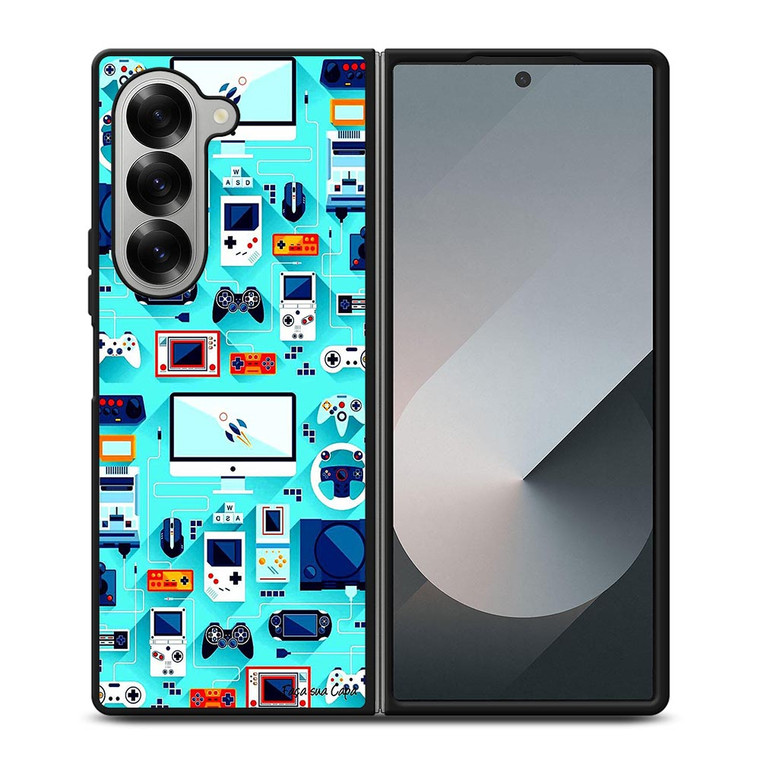 RETRO GAME FAMOUS CONSOL Samsung Galaxy Z Fold 6 Case Cover RETRO GAME FAMOUS CONSOL Samsung Galaxy Z Fold 6 Case Cover