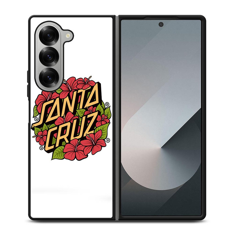 SANTA CRUZ SKATEBOARD FLORAL WHITE Samsung Galaxy Z Fold 6 Case Cover SANTA CRUZ SKATEBOARD FLORAL WHITE Samsung Galaxy Z Fold 6 Case Cover