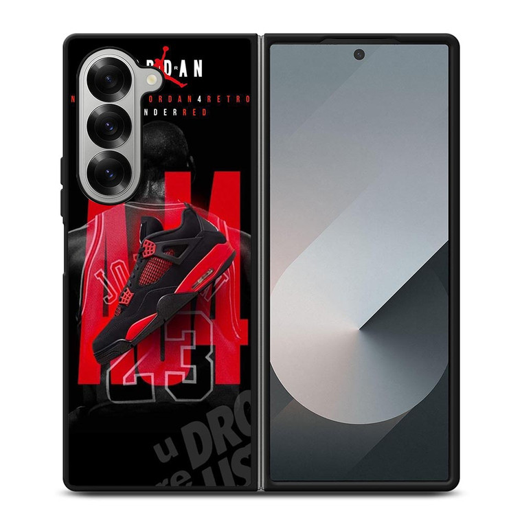 SHOES THUNDER RED JORDAN Samsung Galaxy Z Fold 6 Case Cover