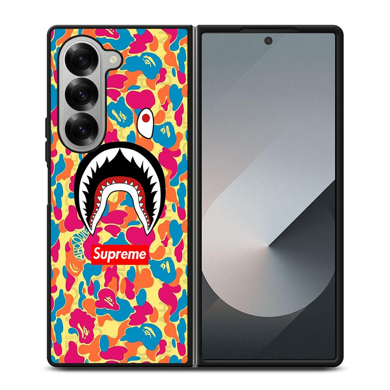 SUPREME BAPE CAMO COLOR FULL Samsung Galaxy Z Fold 6 Case Cover SUPREME BAPE CAMO COLOR FULL Samsung Galaxy Z Fold 6 Case Cover
