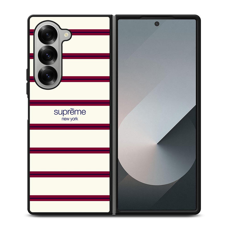 SUPREME NEW YORK RED STRIPE Samsung Galaxy Z Fold 6 Case Cover SUPREME NEW YORK RED STRIPE Samsung Galaxy Z Fold 6 Case Cover