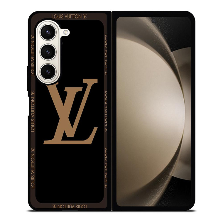 LOUIS VUITTON ROUND BLACK Samsung Galaxy Z Fold 5 Case Cover