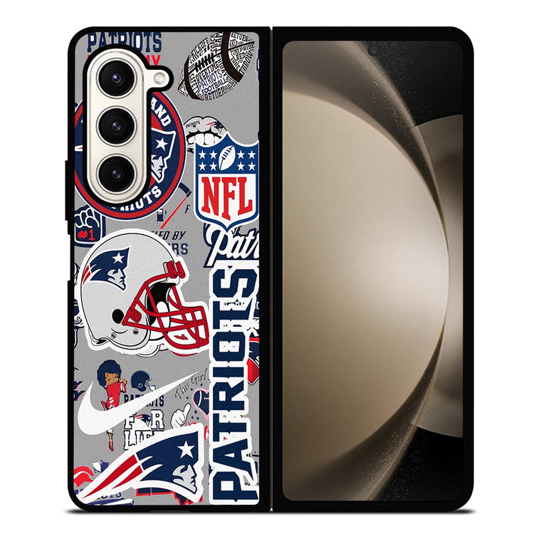 NEW ENGLAND PATRIOTS NFL STICKER BOMB Samsung Galaxy Z Fold 5 Case Cover