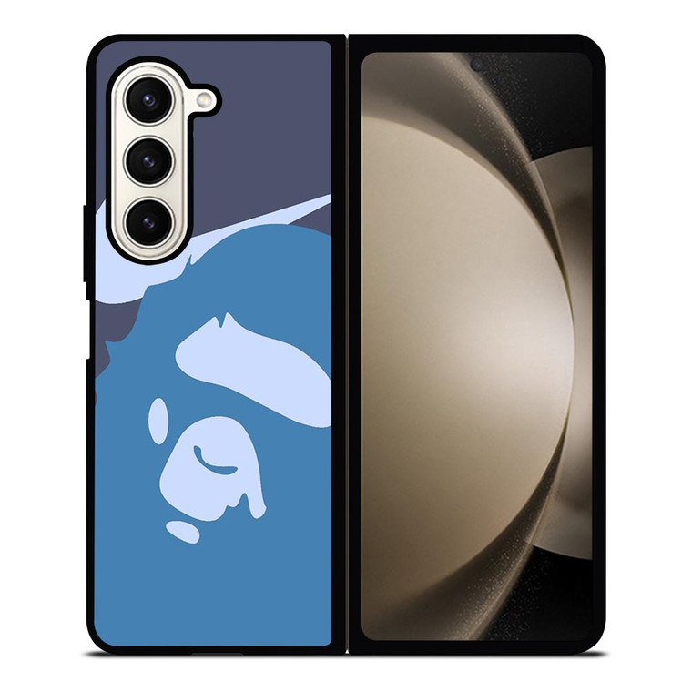 NIKE X BAPE BLUE Samsung Galaxy Z Fold 5 Case Cover