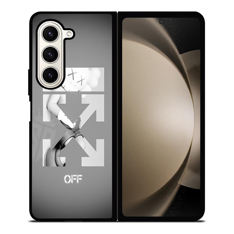 OFF WHITE KAWS Samsung Galaxy Z Fold 5 Case Cover OFF WHITE KAWS Samsung Galaxy Z Fold 5 Case Cover