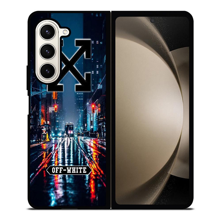OFF WHITE NIGHT CITY Samsung Galaxy Z Fold 5 Case Cover