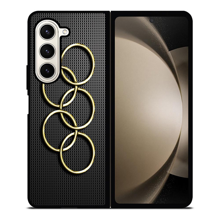 OLYMPIC RINGS GOLD CARBON Samsung Galaxy Z Fold 5 Case Cover