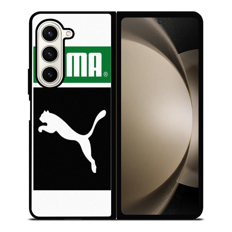 PUMA WHITE LOGO Samsung Galaxy Z Fold 5 Case Cover PUMA WHITE LOGO Samsung Galaxy Z Fold 5 Case Cover