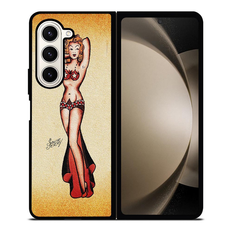 SAILOR JERRY BIKINI GIRL TATTOO Samsung Galaxy Z Fold 5 Case Cover SAILOR JERRY BIKINI GIRL TATTOO Samsung Galaxy Z Fold 5 Case Cover