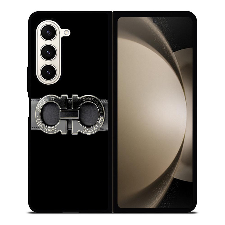 SALVATORE FERRAGAMO BELT BLACK Samsung Galaxy Z Fold 5 Case Cover SALVATORE FERRAGAMO BELT BLACK Samsung Galaxy Z Fold 5 Case Cover