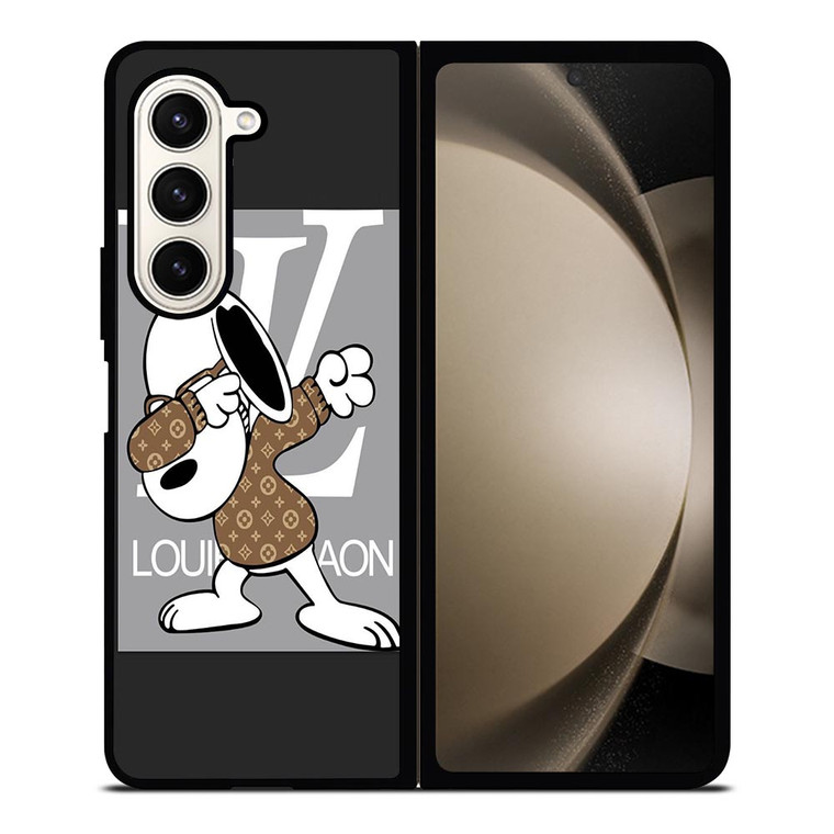 SNOOPY BROWN LOUIS Samsung Galaxy Z Fold 5 Case Cover SNOOPY BROWN LOUIS Samsung Galaxy Z Fold 5 Case Cover