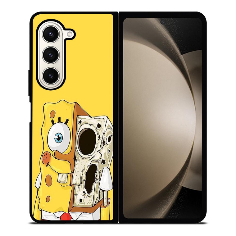 SPONGE BOB SKULL FACE Samsung Galaxy Z Fold 5 Case Cover SPONGE BOB SKULL FACE Samsung Galaxy Z Fold 5 Case Cover