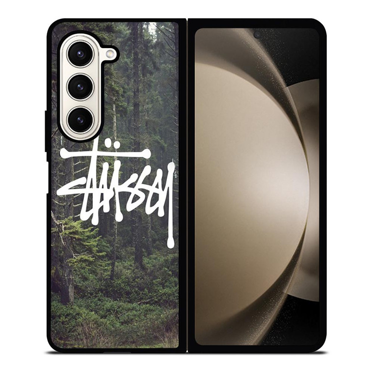 STUSSY SPOOKY FOREST LOGO Samsung Galaxy Z Fold 5 Case Cover