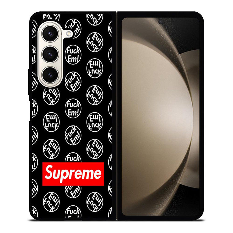 SUPREME FUCK EM Samsung Galaxy Z Fold 5 Case Cover