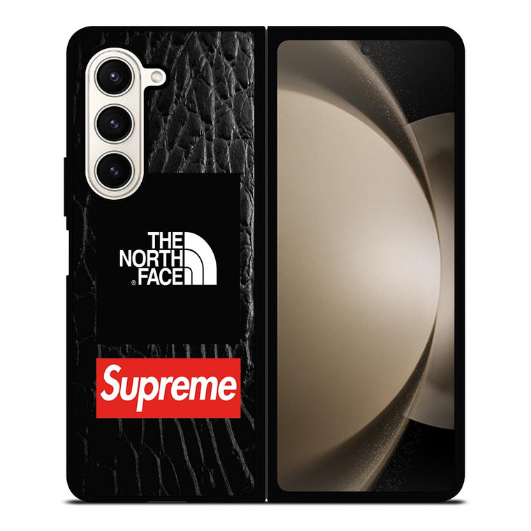 SUPREME X THE NORTH FACE LEATHER Samsung Galaxy Z Fold 5 Case Cover
