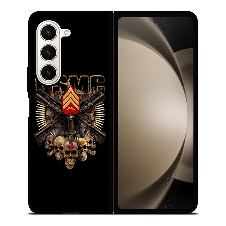 USMC MARINE CORPS SKULL LOGO Samsung Galaxy Z Fold 5 Case Cover
