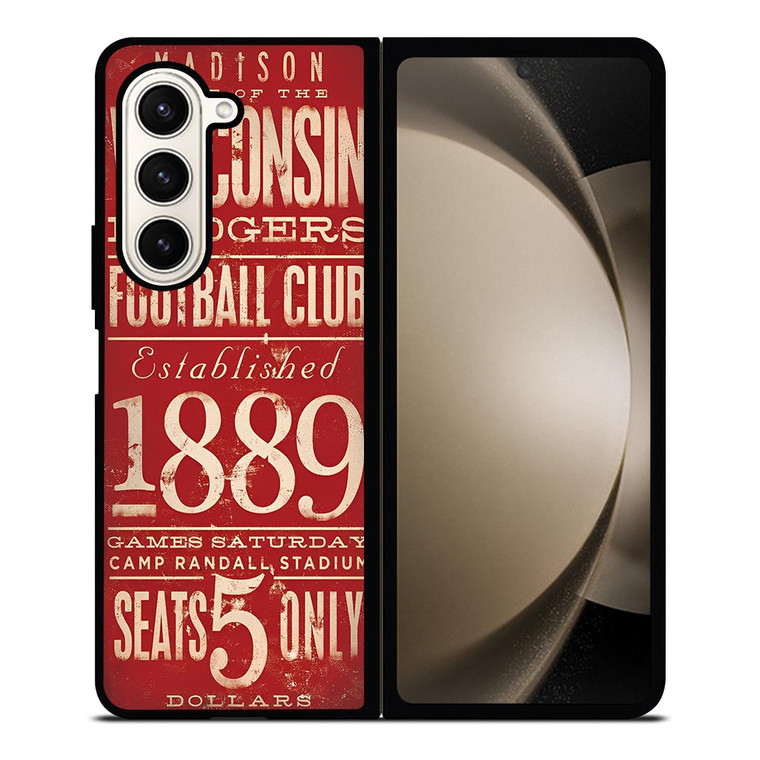 WISCONSIN BADGER OLD TICKET Samsung Galaxy Z Fold 5 Case Cover
