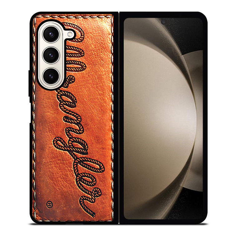 WRANGLER JEANS LOGO LEATHER Samsung Galaxy Z Fold 5 Case Cover