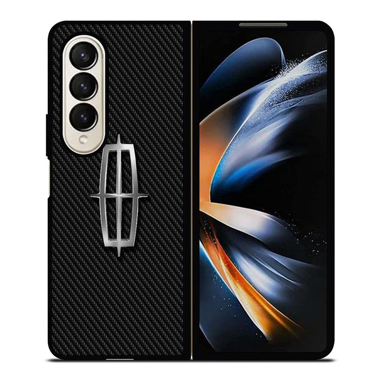LINCOLN MOTOR LOGO CARBON Samsung Galaxy Z Fold 4 Case Cover