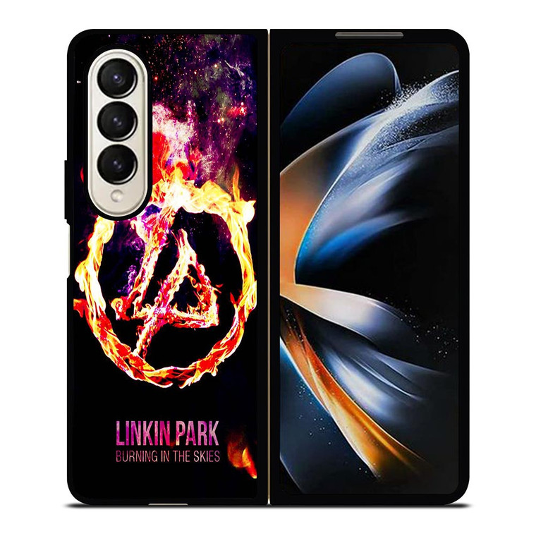 LINKIN PARK LOGO BURNING IN THE SKIES Samsung Galaxy Z Fold 4 Case Cover