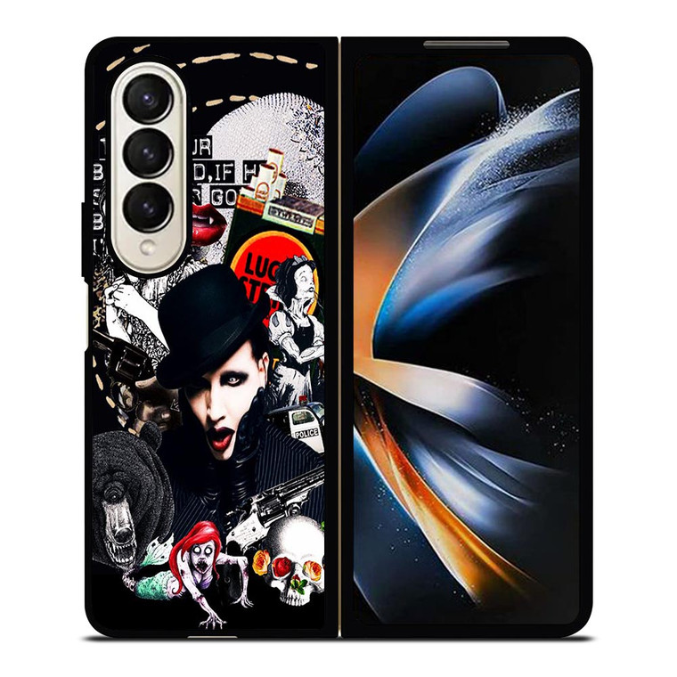 MARILYN MANSON GOTH COLLAGE Samsung Galaxy Z Fold 4 Case Cover