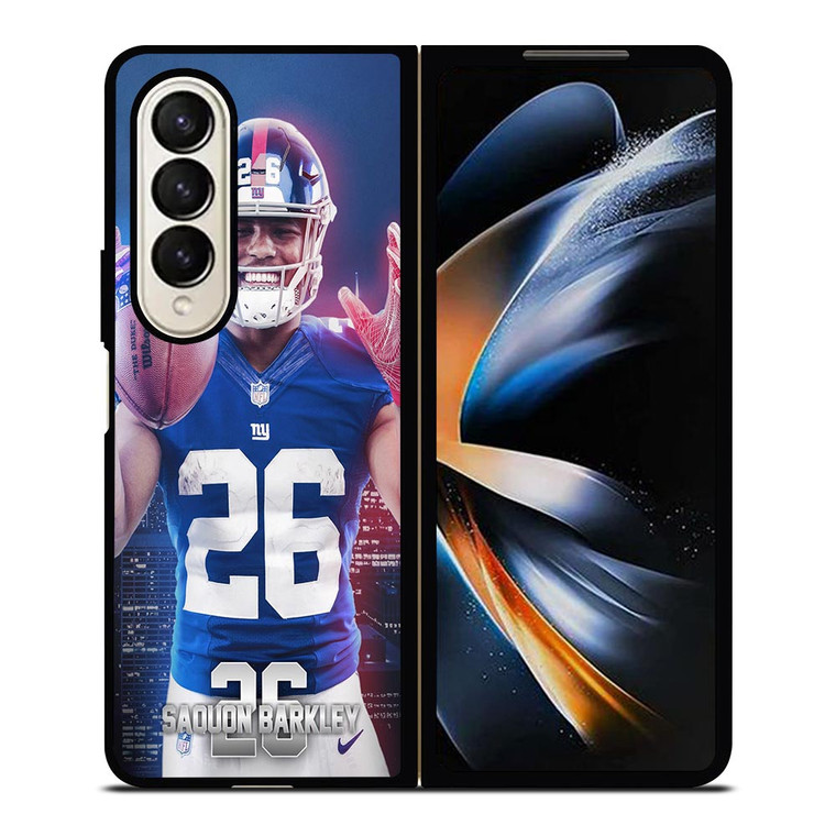 NEW YORK GIANTS SAQUON BARKLEY 26 NFL Samsung Galaxy Z Fold 4 Case Cover NEW YORK GIANTS SAQUON BARKLEY 26 NFL Samsung Galaxy Z Fold 4 Case Cover