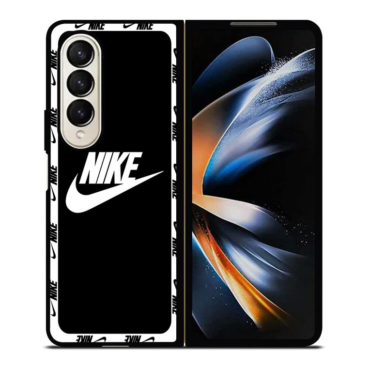 NIKE SWOOSH ROUND BLACK Samsung Galaxy Z Fold 4 Case Cover